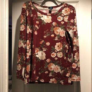 Floral long sleeve top